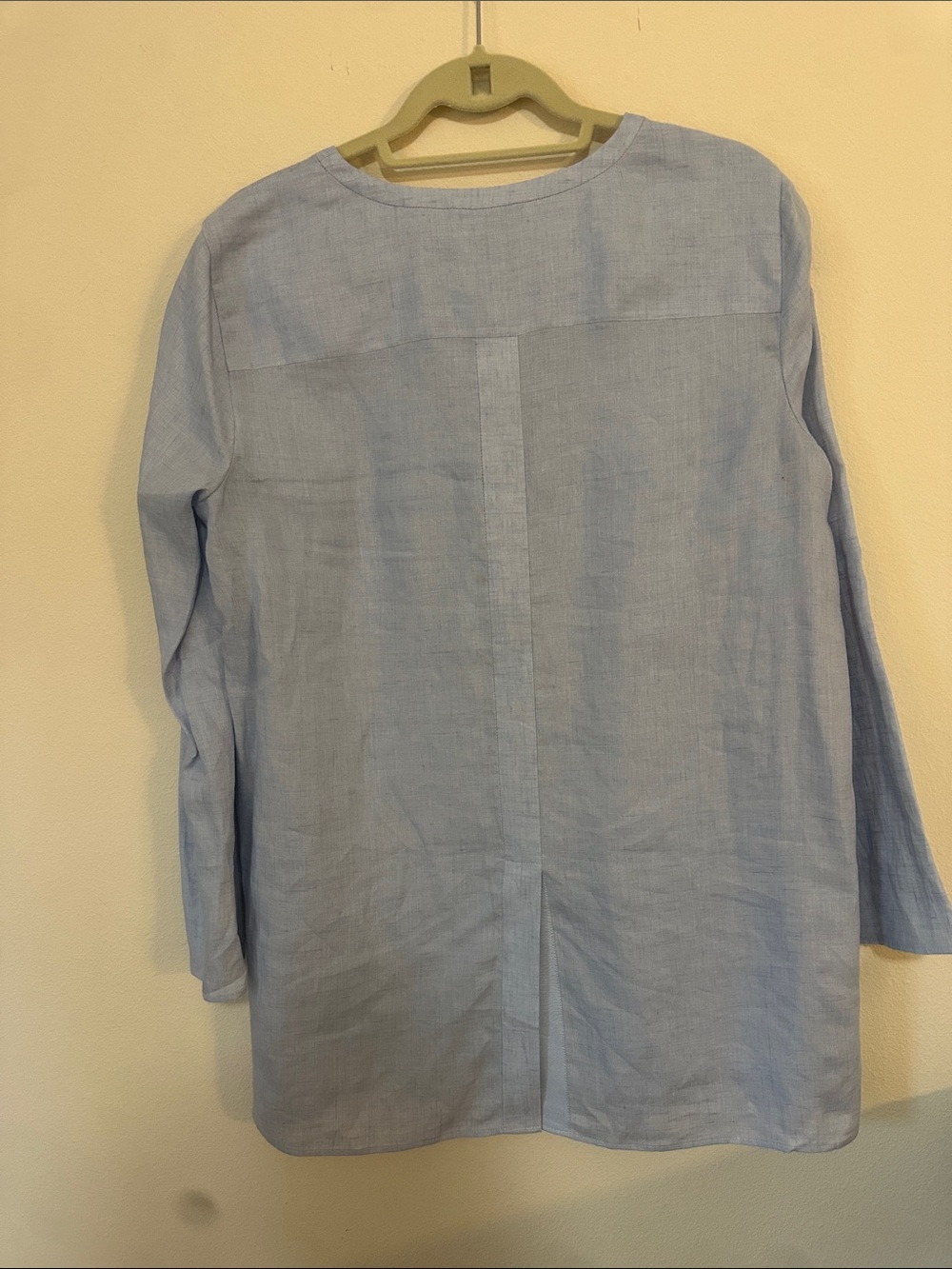 Lafayette 148 New York Powder Blue Linen Popover - Picture 4 of 5